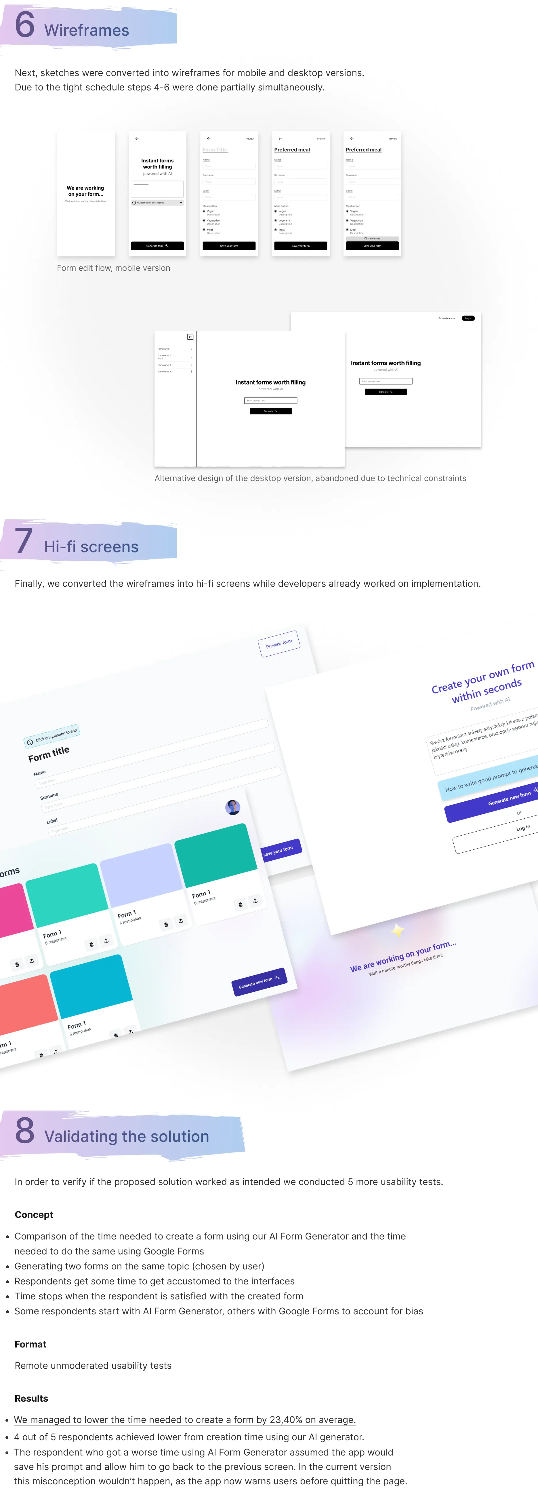 AI Form Generator case study part 6